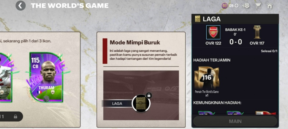 Mode Mimpi Buruk di FC Mobile. (ist)