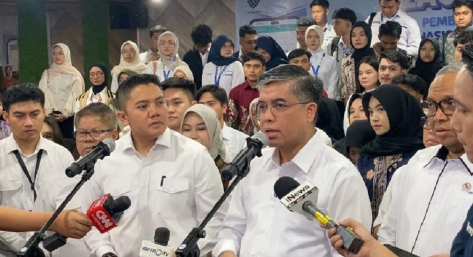 Menteri Ketenagakerjaan, Yassierli, membuka MagangHub angkatan II. (Suara.com/Tiara Rosana)