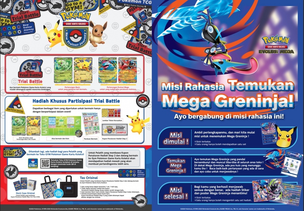 Pokemon Game Kartu Koleksi - Misi rahasia temukan Mega Greninja. [AKG Entertainment]