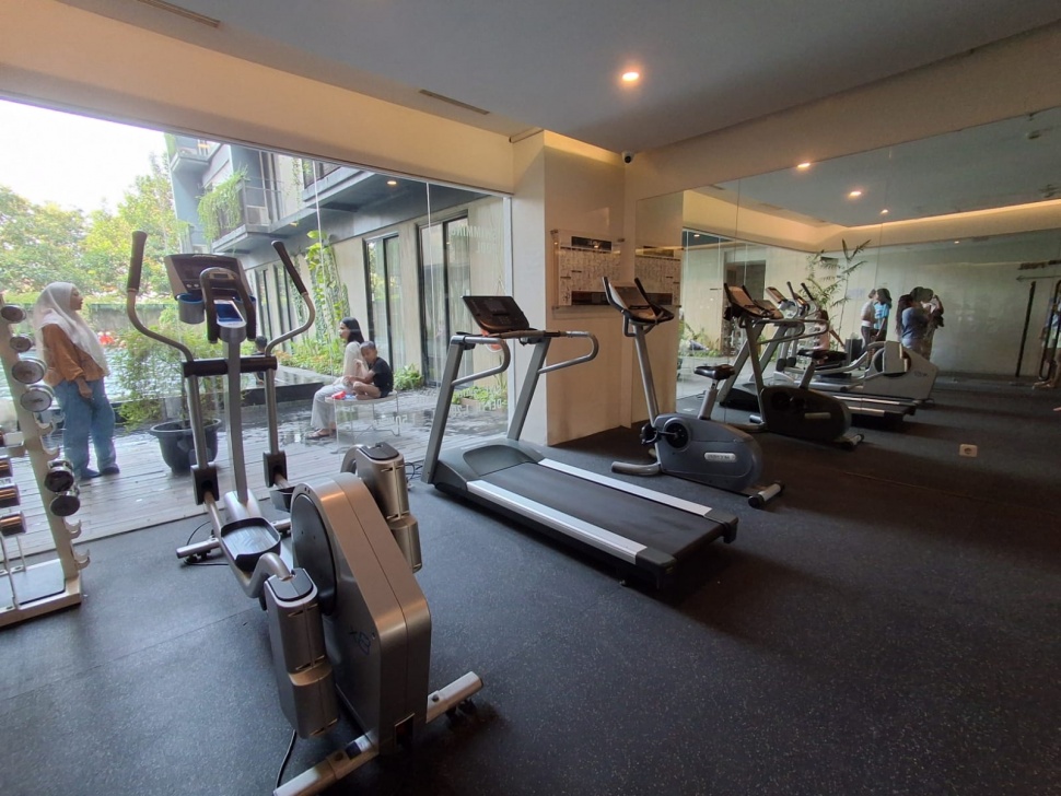 Area gym Park 5 Simatupang. (Suara.com/Vania)