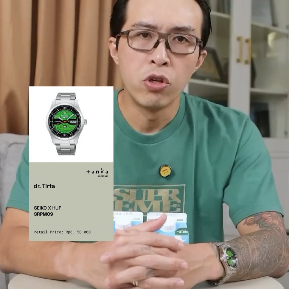 Koleksi jam tangan Dokter Tirta. (Instagram/@tankamedium)