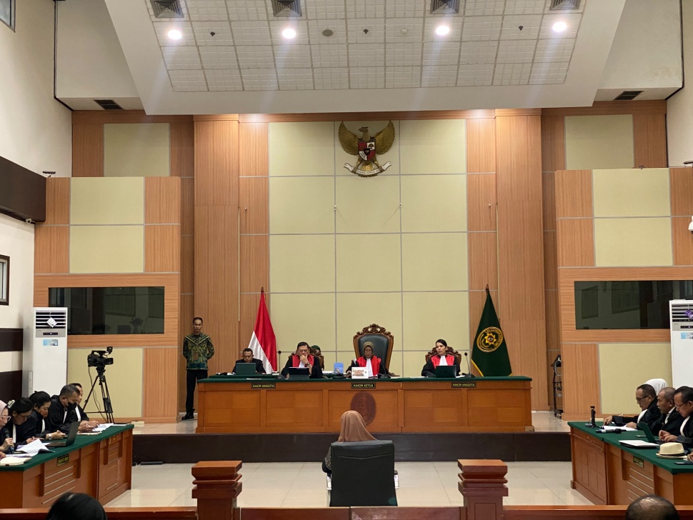 Sidang dengan terdakwa Tifauzia Tyassuma alias Dokter Tifa. (Suara.com/Dea)