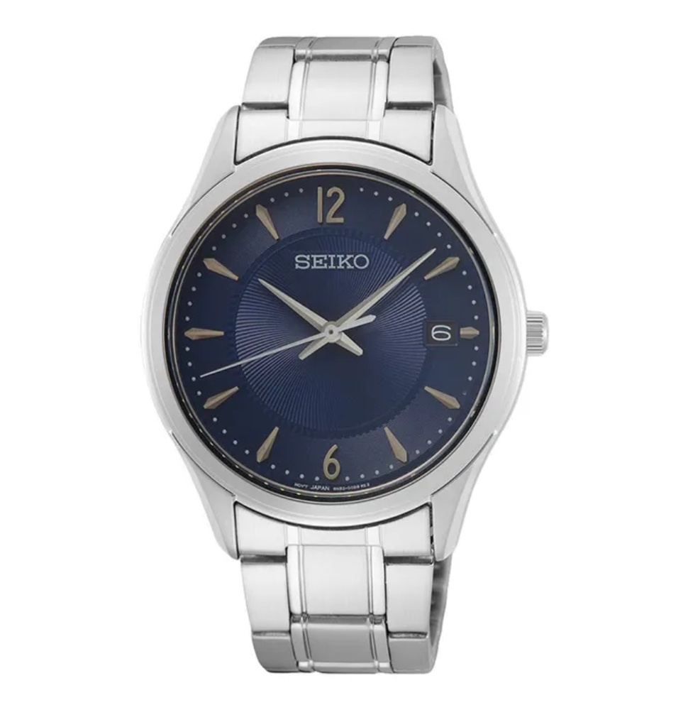 Seiko Classic SUR419P1 Discover More Blue Dial Stainless Steel Strap
