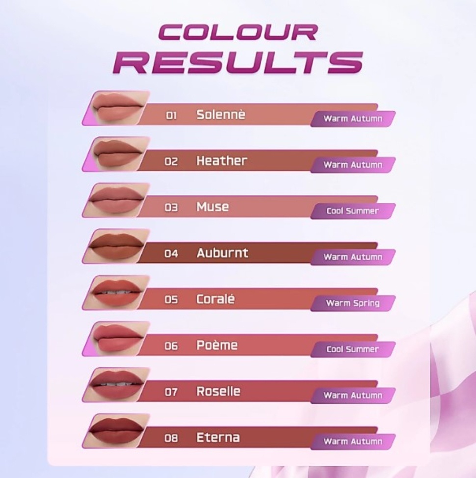 Warna lipstik Wardah Staylock Lip Matte [Wardah]