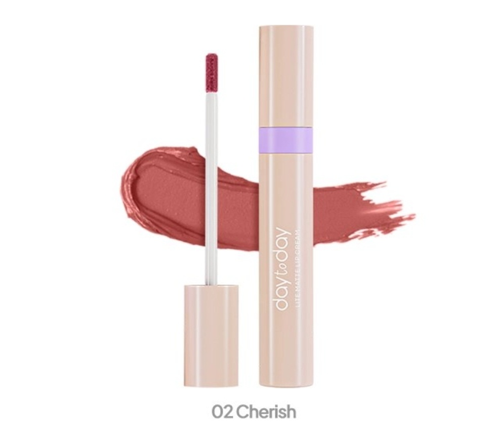 Warna lipstik Implora Day to Day Lite Matte Lip Cream Cherish [Implora]