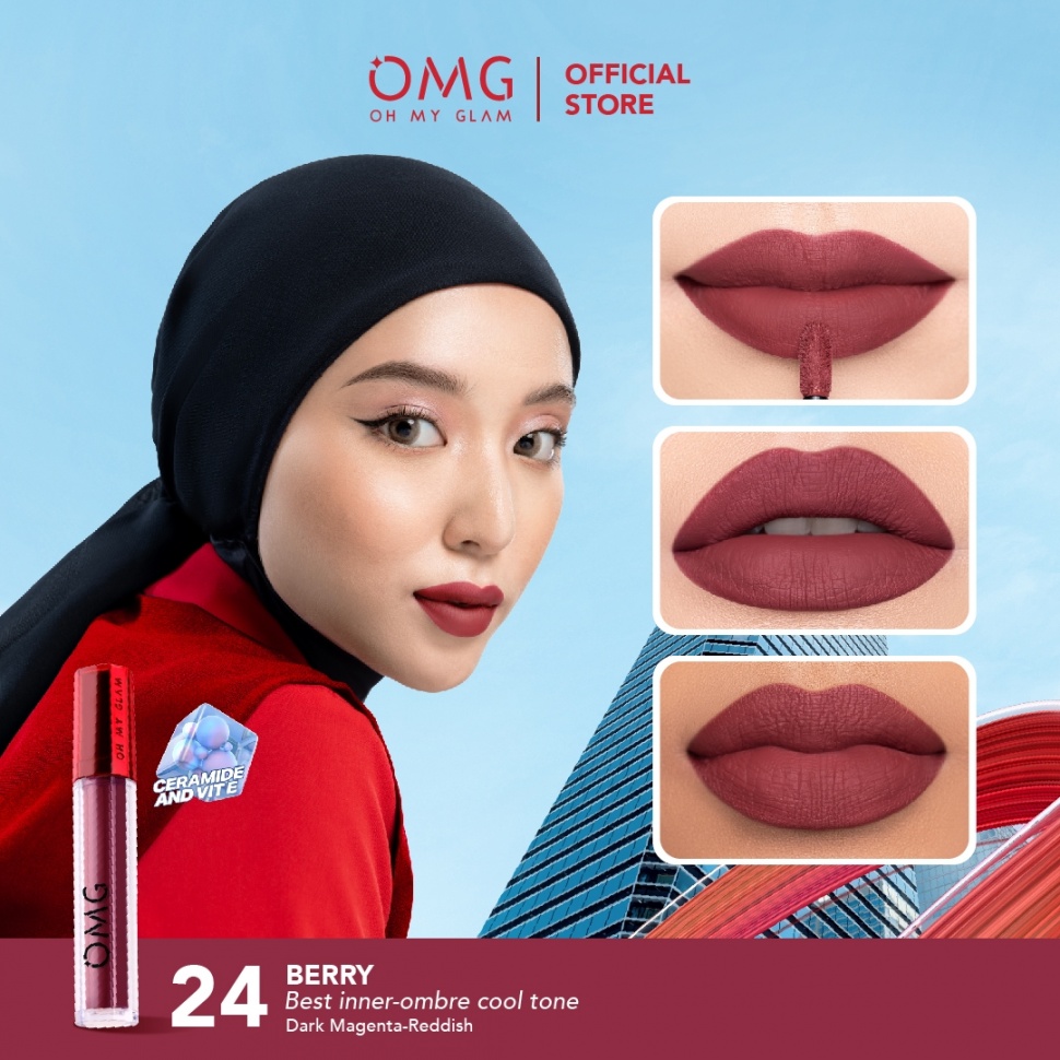 Oh My Glam Mattelast Lip Cream - 24 Berry [OMG]