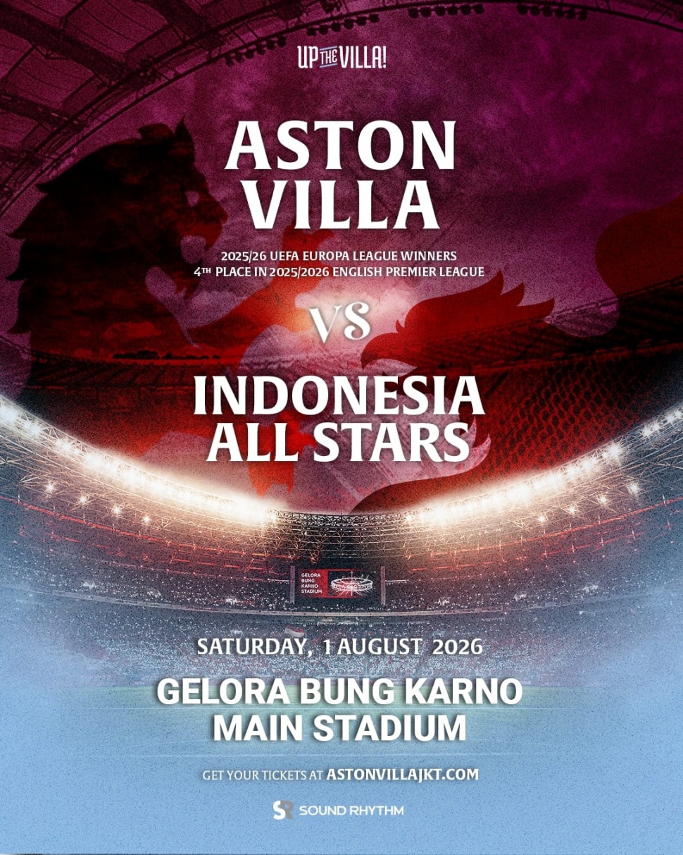 Aston Villa Pre-Season Tour Indonesia 2026 yang mempertemukan Aston Villa dengan Indonesia All Stars di Stadion Utama Gelora Bung Karno, Gelora, Tanah Abang, Jakarta Pusat, Sabtu (1/8/2026). (Dok. Aston Villa)