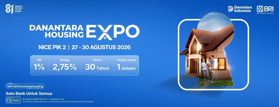 Promo KPR dengan DP Mulai 1% hingga tenor 30 tahun. (Dok: BRI)