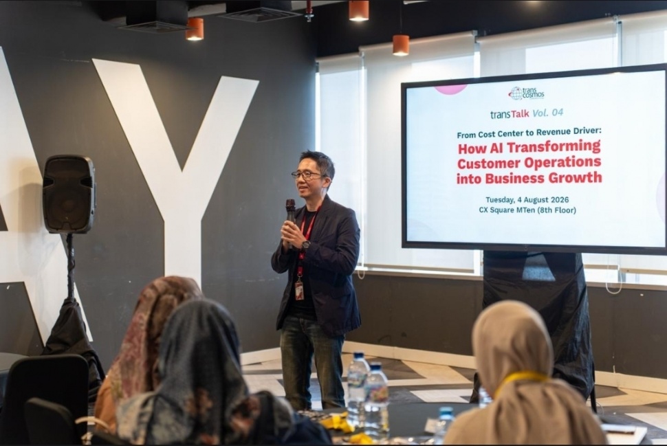 Ardi Sudarto, Vice President Director transcosmos Indonesia, membuka sesi transTalk Vol. 04. (Dok. Ist)