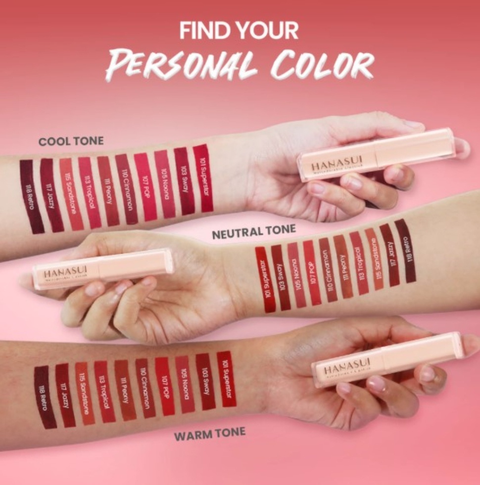 Warna lipstik Hanasui Mattedorable Lipstick