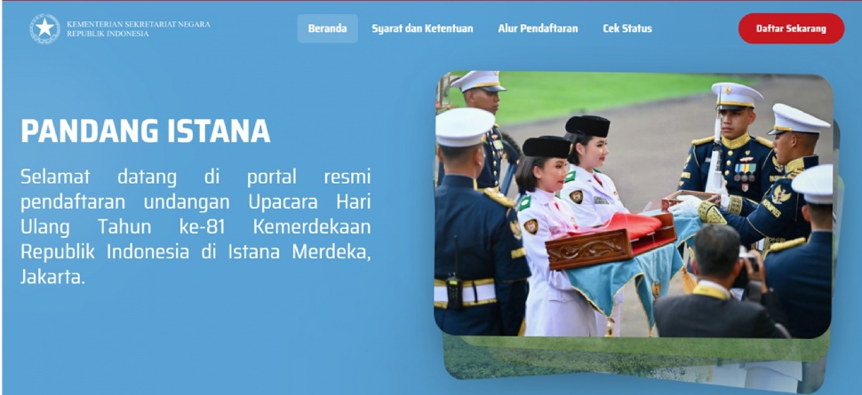 link daftar upacara 17 agustus di istana negara (pandang.istanapresiden.go.id)