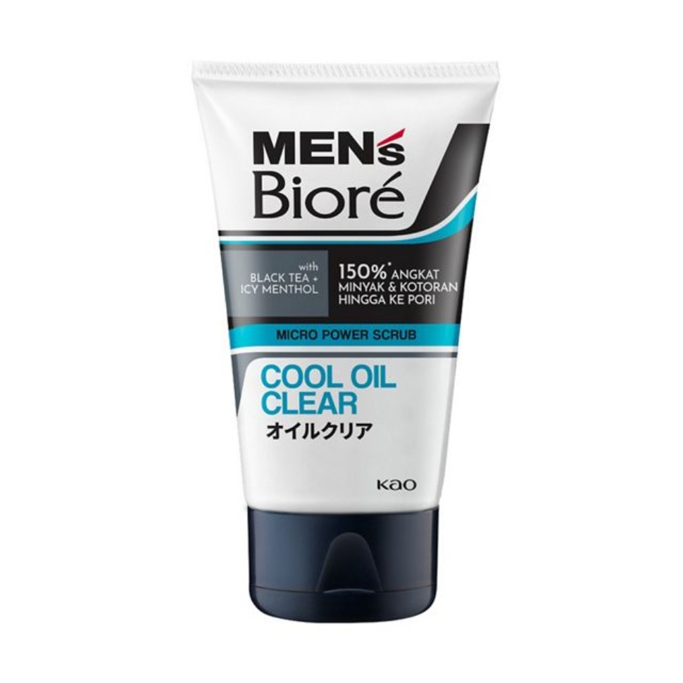 Men's Biore Double Scrub Cool Oil Clear