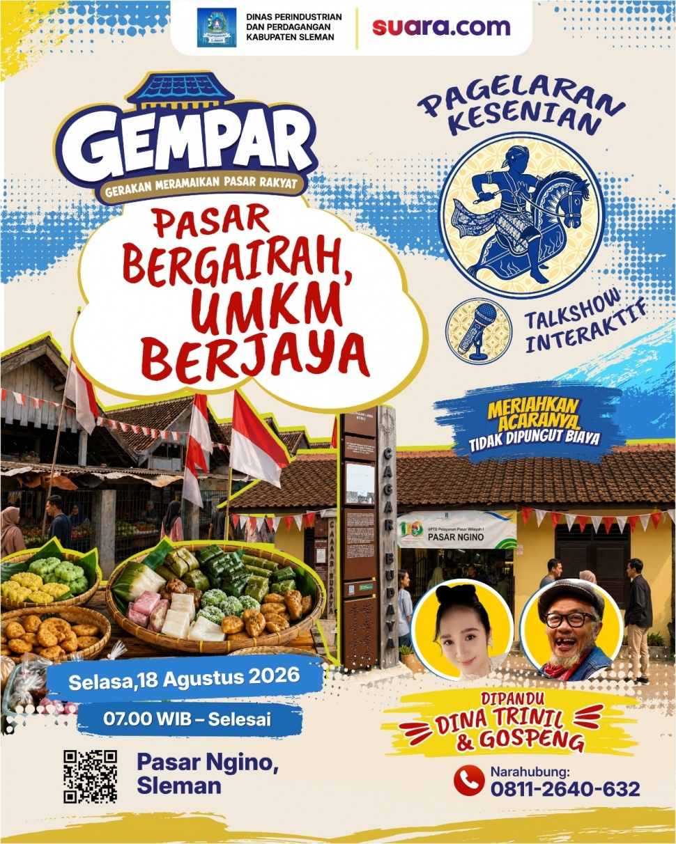 Gelaran GEMPAR 18 Agustus 2026 di Pasar Ngino. (Suara.com)