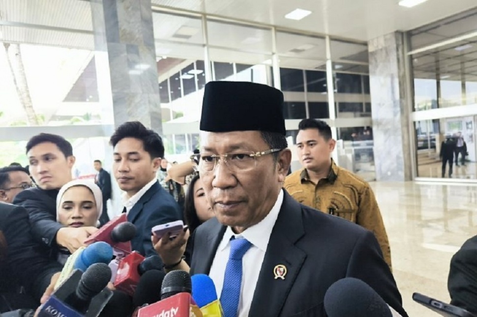 Menteri Hukum Supratman Andi Agtas usai menyimak Pidato Kenegaraan PresidenPrabowo Subianto di kompleks parlemen, Jakarta, Jumat (14/8/2026). ANTARA/Devi Nindy