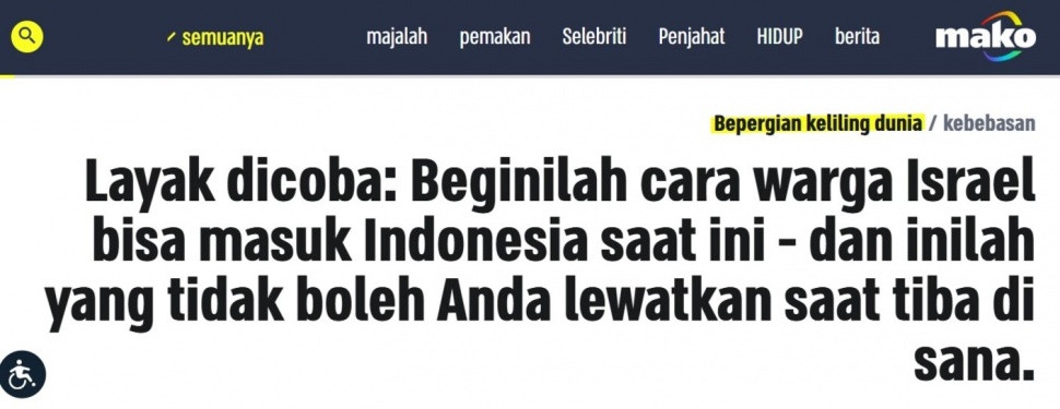 Begini Cara Warga Israel Masuk Indonesia hingga Bisa Pelesir ke Bali hingga Toraja [istimewa]