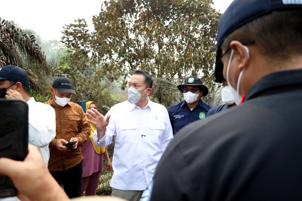 Karhutla Meluas di Kalbar, Wamen LH Minta Perusahaan Perkuat Sekat Kanal. (Dok. Istimewa)