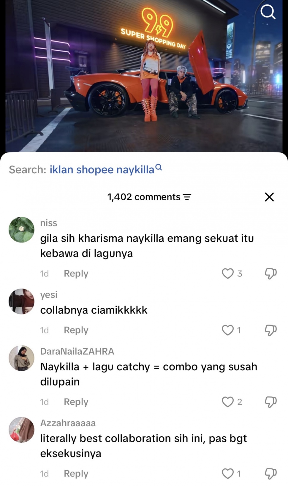 Kolaborasi Naykilla dan Tenxi dalam iklan Shopee 9.9 Super Shopping Day mendapat respons positif berkat perpaduan musik, fashion, dan visual yang dinilai out of the box. (Dok. Shopee)
