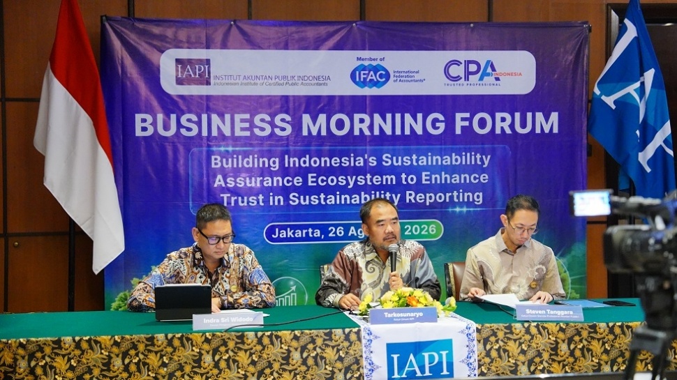 Business Morning Forum bertajuk “Membangun Ekosistem Asurans Keberlanjutan Indonesia untuk Memperkuat Kepercayaan terhadap Pelaporan Keberlanjutan”. (dok. IAPI)
