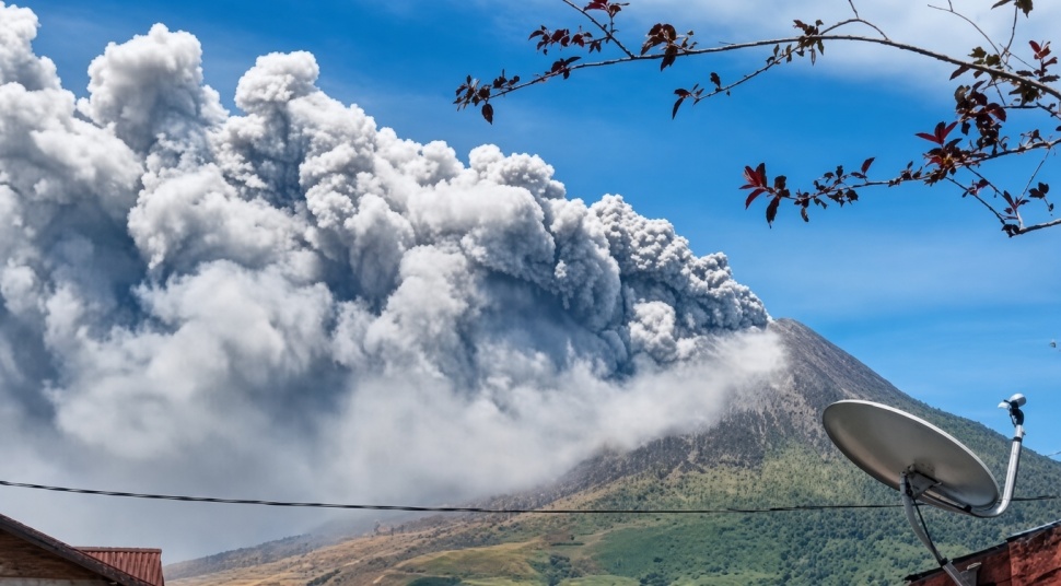 Gunung Sinabung erupsi pada Senin 31 Agustus 2026 pagi. [Istimewa]