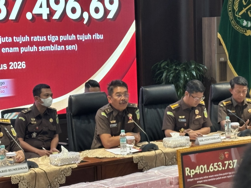 Direktur Penyidikan (Dirdik) pada Jampidsus Kejagung, Saiful Bahri Siregar. (Suara.com/Faqih)