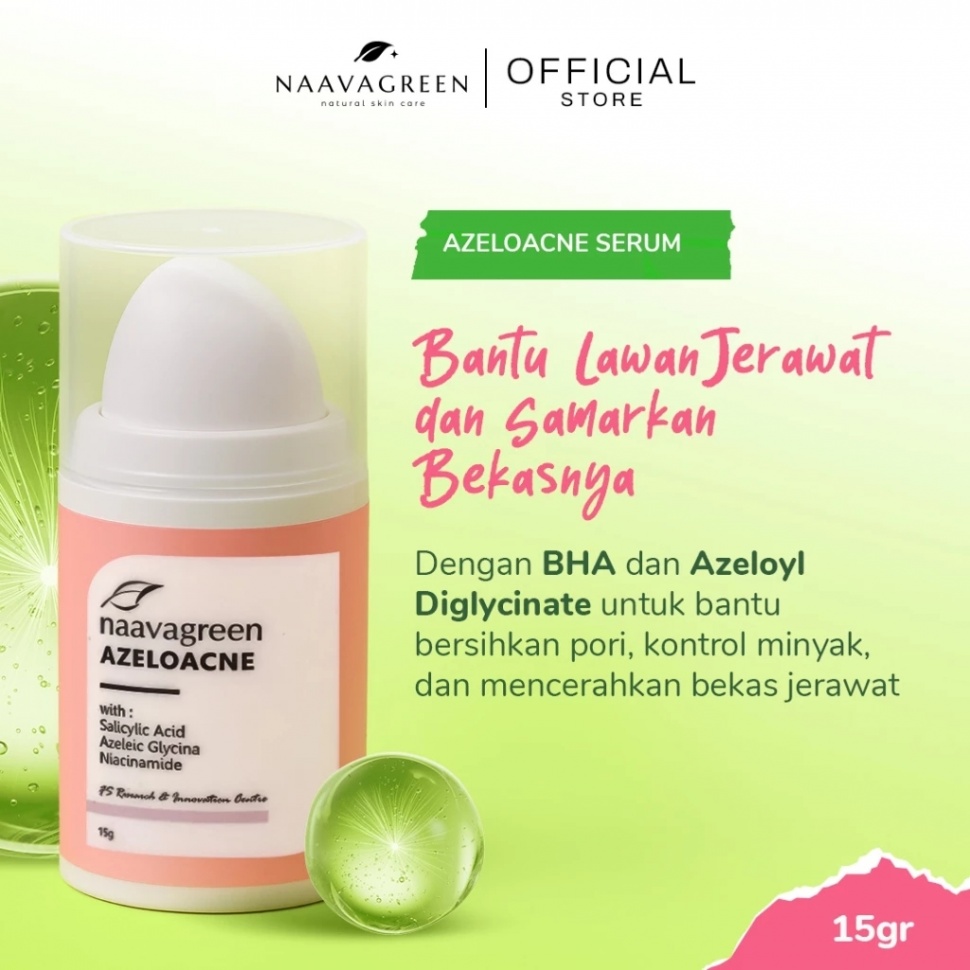 Naavagreen Azeloacne Salicilyc Acid + Azeleic glycina + Niacinamide Serum