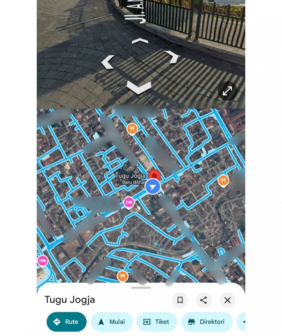 Panduan fitur Google Maps. [Suara.com/ Muhammad Ikhwan Nur Ariyansyah]