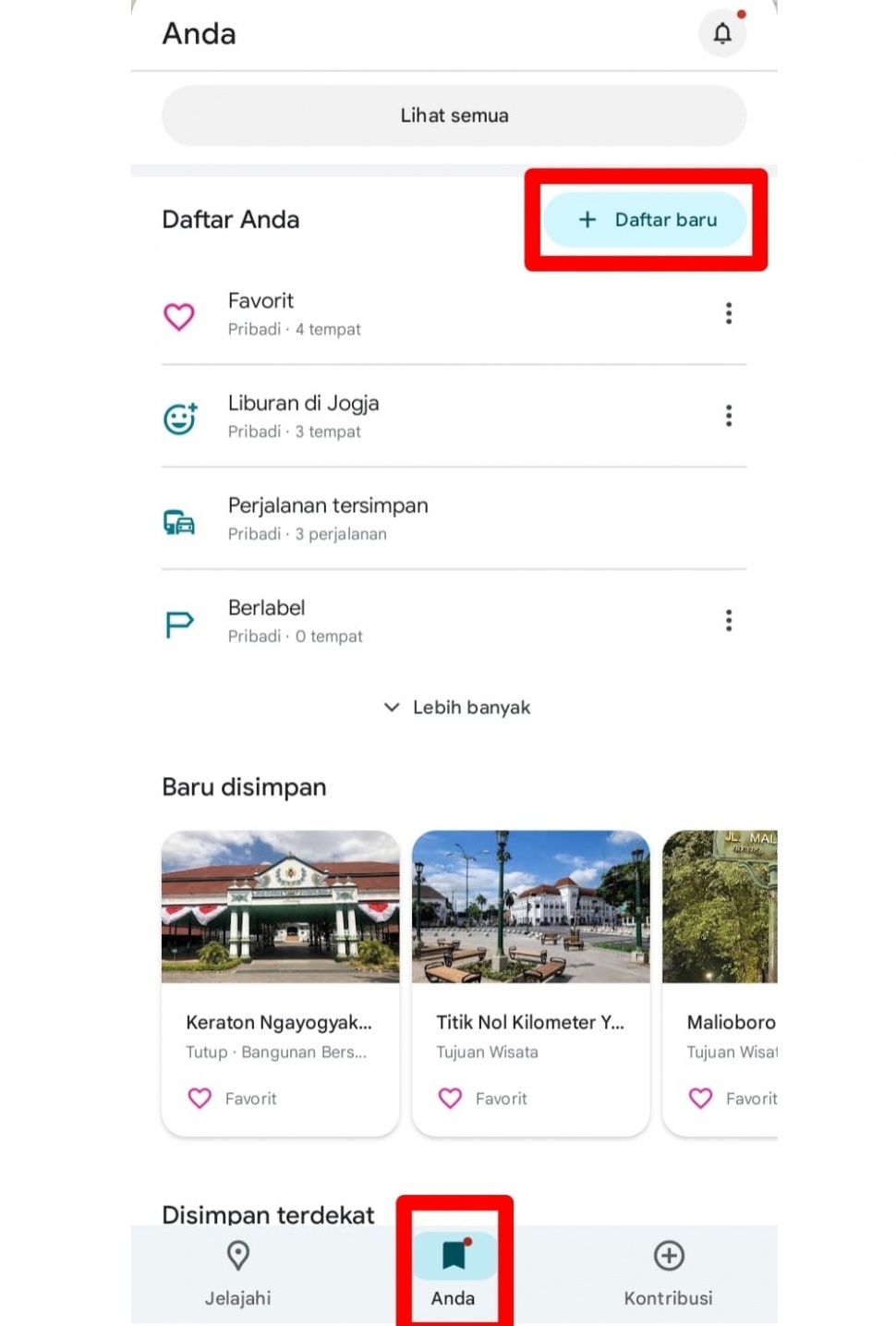 Panduan fitur Google Maps. [Suara.com/ Muhammad Ikhwan Nur Ariyansyah]