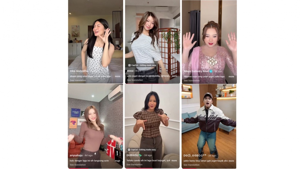 Kolaborasi Naykilla dan Tenxi dalam &ldquo;Kasih Aba-Aba 2.0&rdquo; turut meramaikan tren di TikTok melalui berbagai konten dan challenge menjelang Shopee 9.9. (Dok. Shopee)