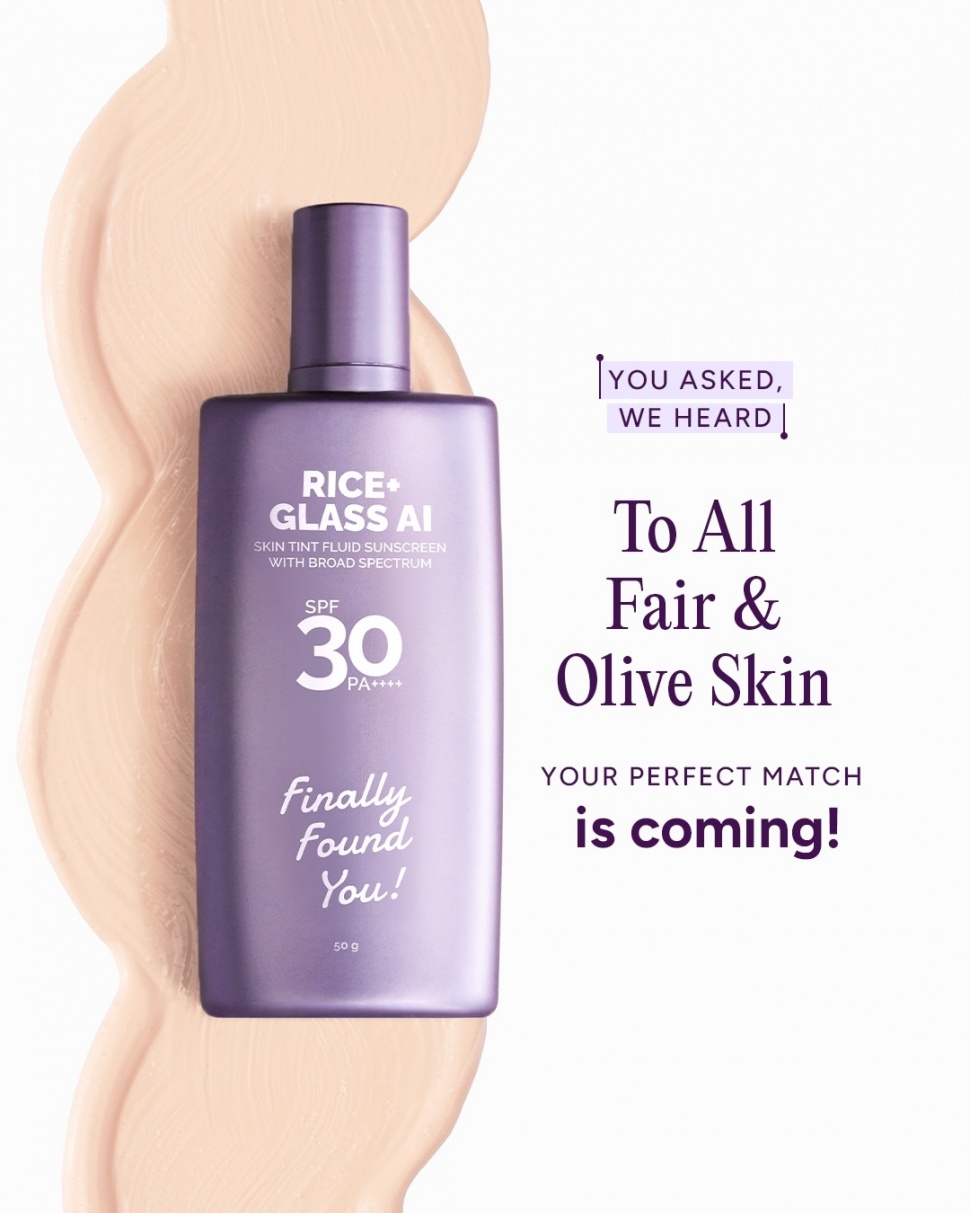 Finally Found You! Rice+ Glass AI Skin Tint Sunscreen