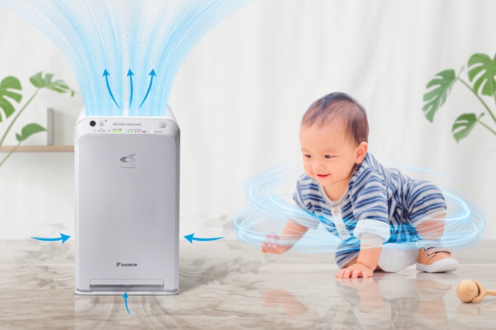 Teknologi HEPA elektrostatis, STREAMER, dan Active Plasma Ion menjadi bagian dari sistem pemurnian udara pada lini air purifier Daikin. (Dok. Daikin)