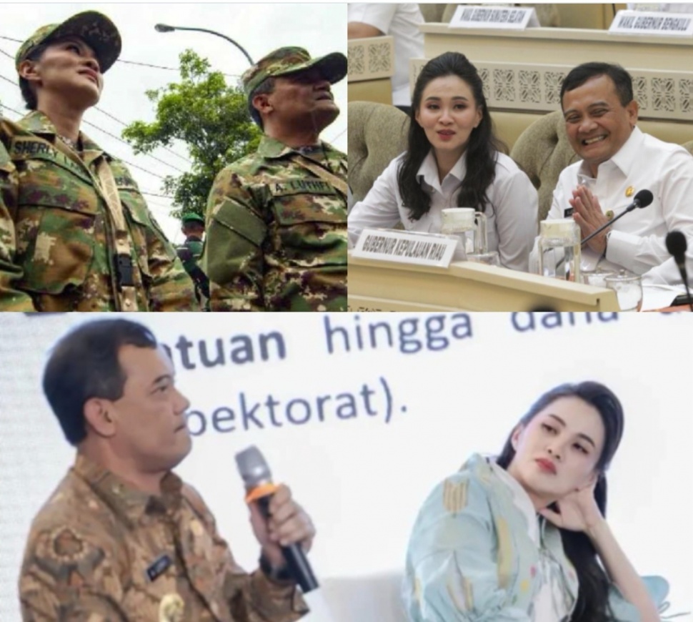 Tangkapan layar foto-foto Gubernur Maluku Utara Sherly Tjoanda dan Gubernur Jawa Tengah Ahmad Luthfi. [Istimewa]