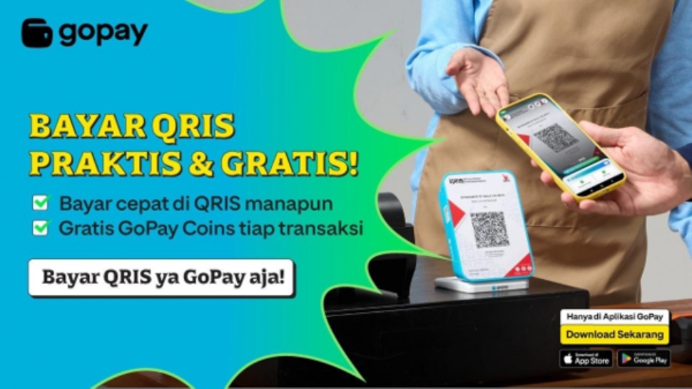 Gopay Bayar Qris Praktis & Gratis. (Dok: Gopay)