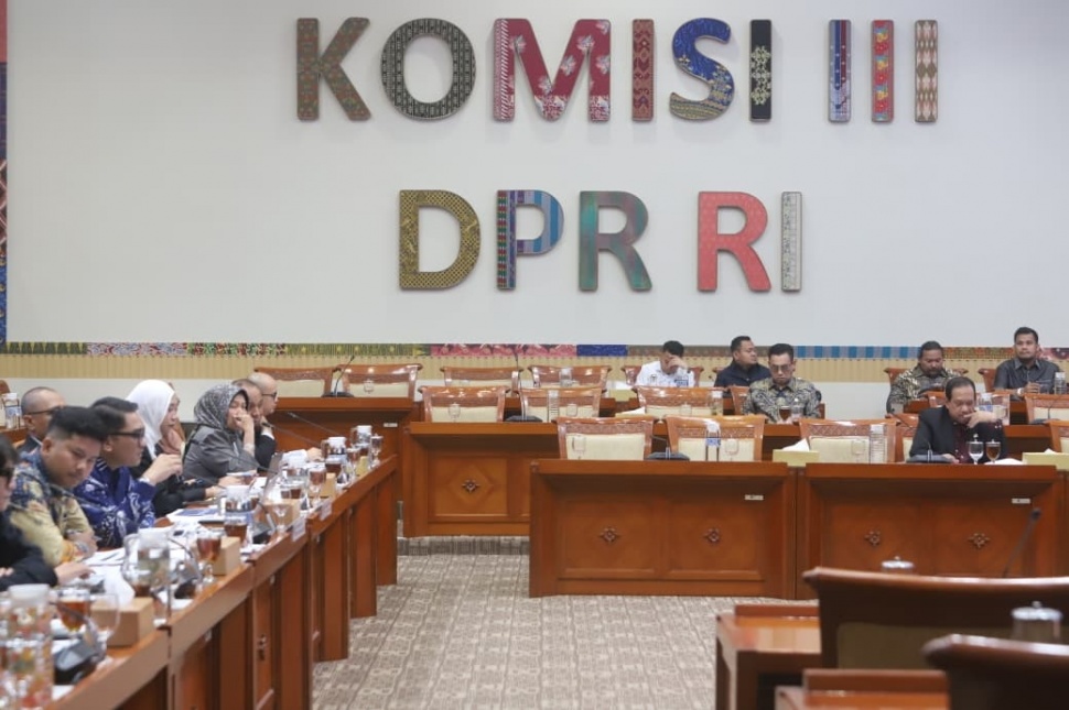 Indonesia Millennials Center (IMC) dalam rapat dengar pendapat umum (RDPU) bersama Komisi III DPR RI di Kompleks Parlemen, Jakarta, Rabu (23/9/2026). [Ist]