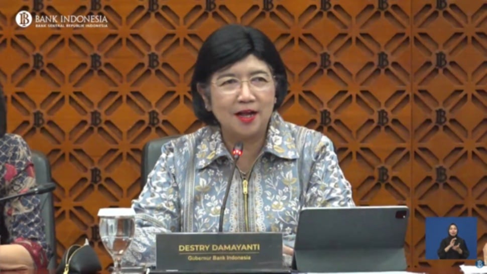 Gubernur Bank Indonesia Destry Damayanti menyampaikan hasil Rapat Dewan Gubernur (RDG) Bank Indonesia September 2026 di Gedung Thamrin, Bank Indonesia, Jakarta Pusat, Rabu (23/9/2026). (Dok. Bank Indonesia)