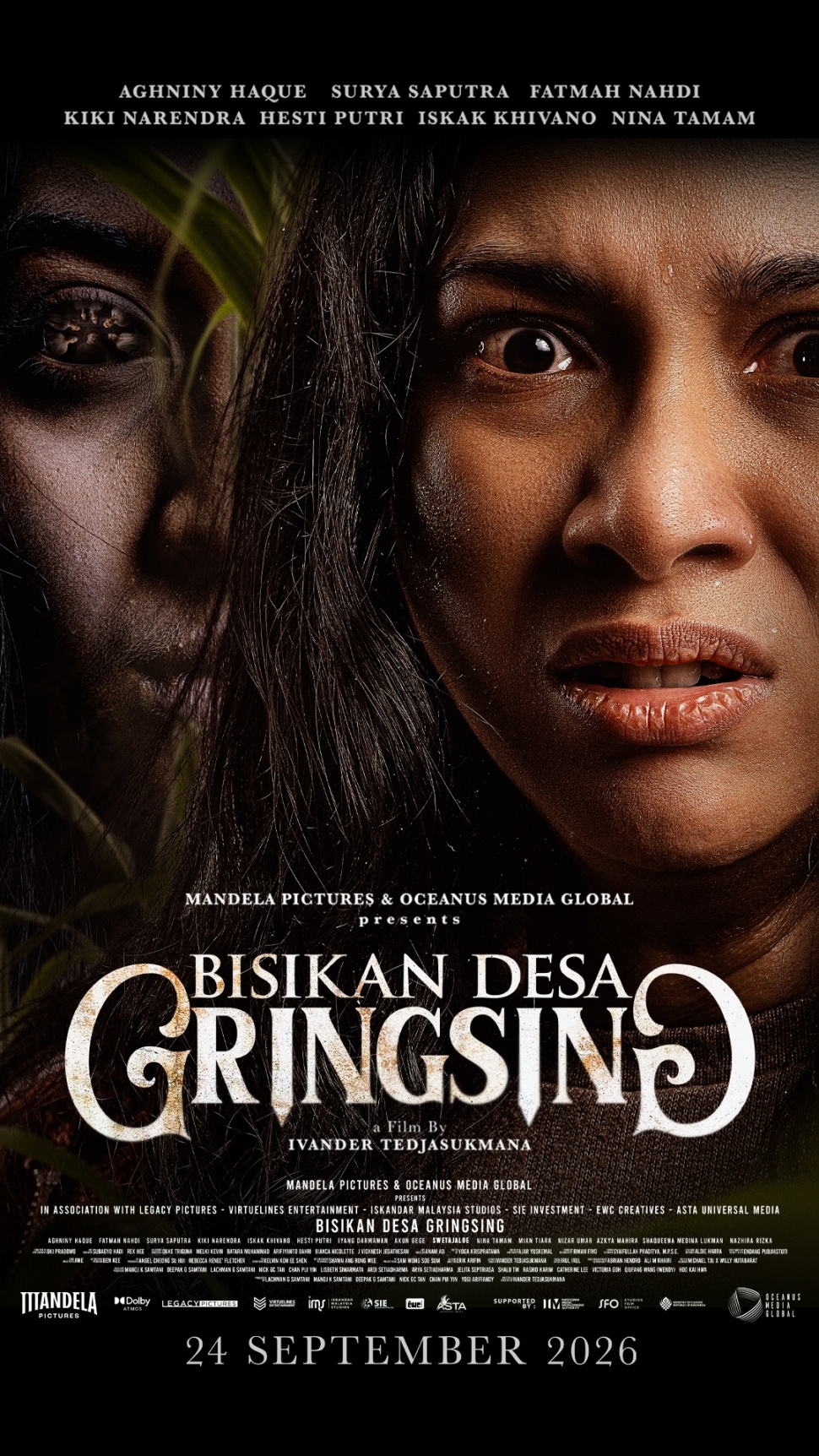 Poster film horor Bisikan Desa Gringsing yang tayang di bioskop Indonesia mulai 24 September 2026. (Dok. Mandela Pictures)