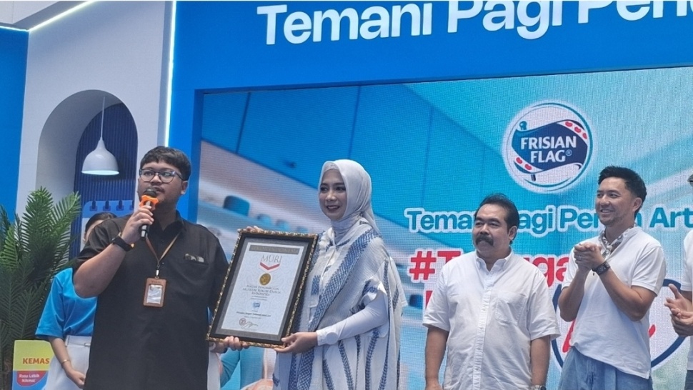 Rekor MURI Penyajian Sarapan Terbanyak untuk Istri. (Suara.com/Vania)
