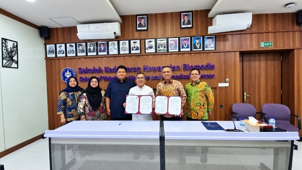 Sekolah Kedokteran Hewan dan Biomedis (SKHB) IPB University menjalin kerja sama dengan PT Evo Continental Trade (EVOCAT). (Ist)