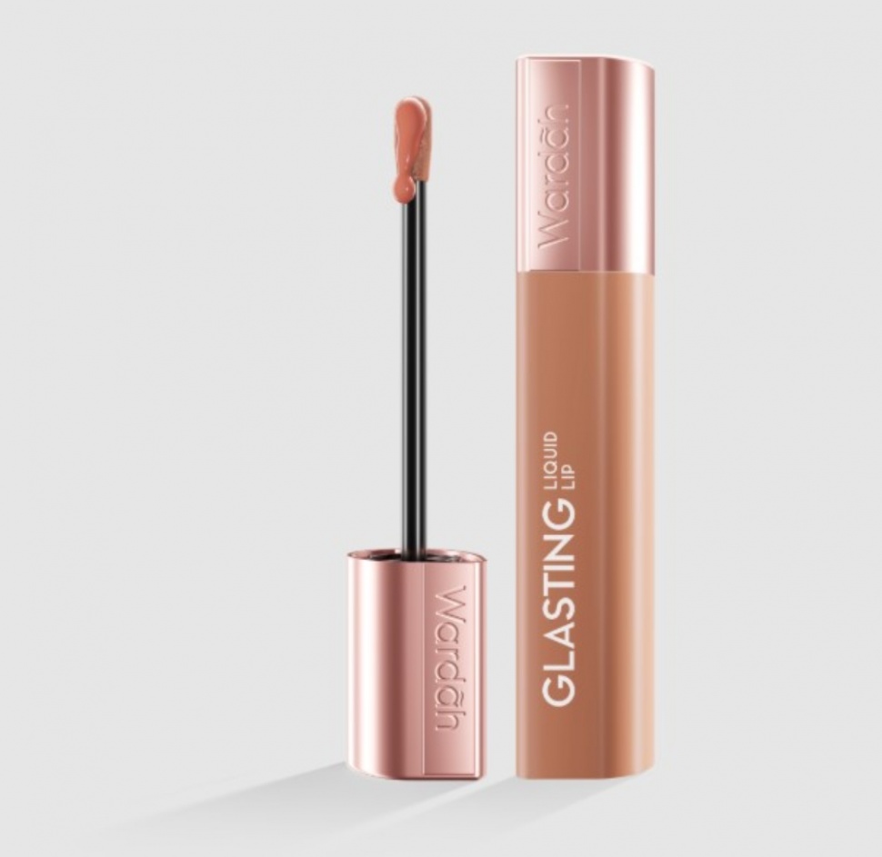 Wardah Glasting Liquid Lip 01 Caramel Coat