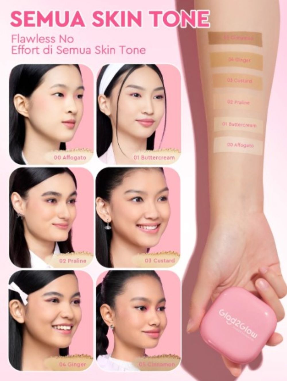 Shade bedak padat Glad2Glow