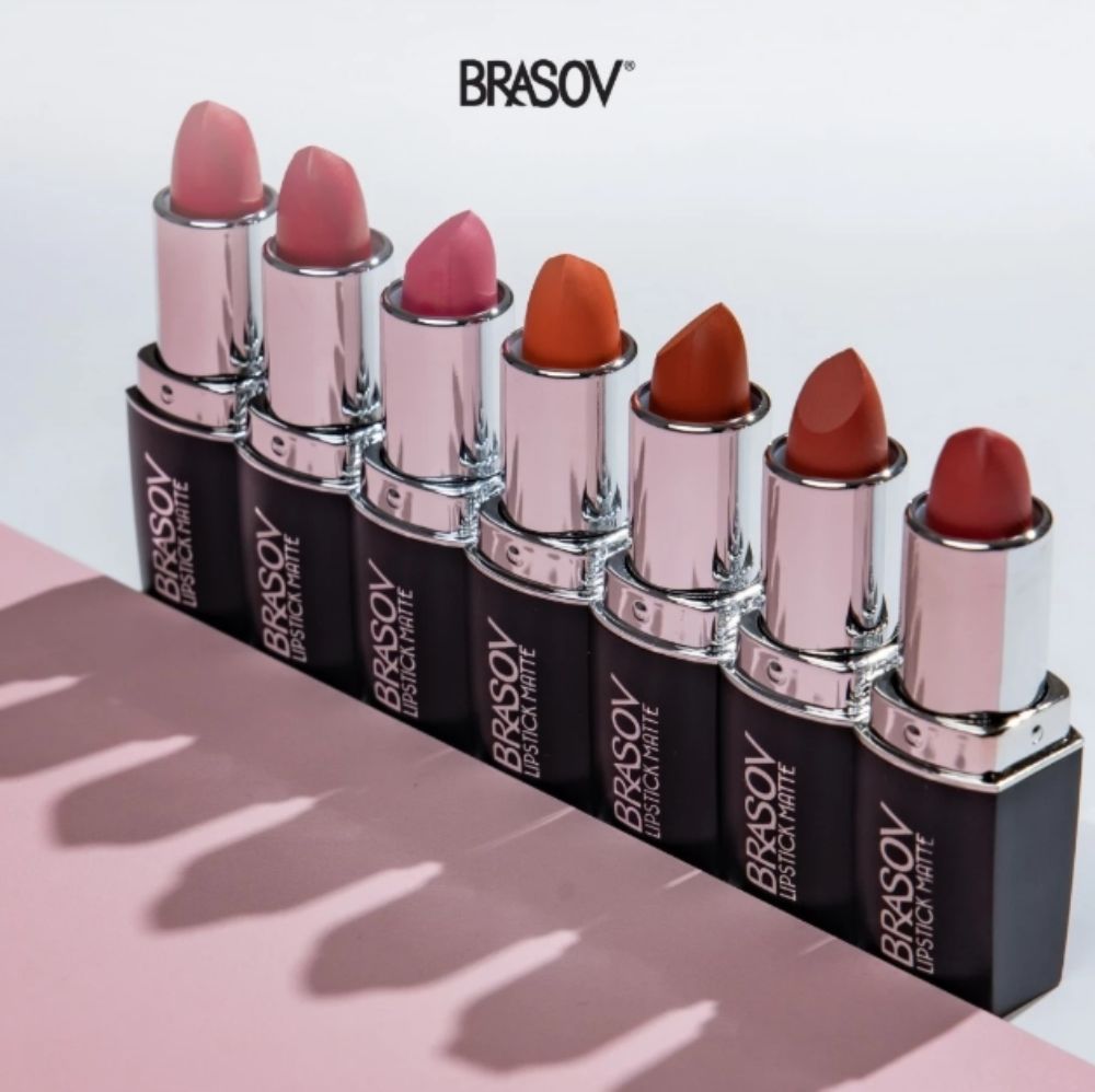 BRASOV Lipstick Matte Shade 01 - 08 Lipstik Pigmented