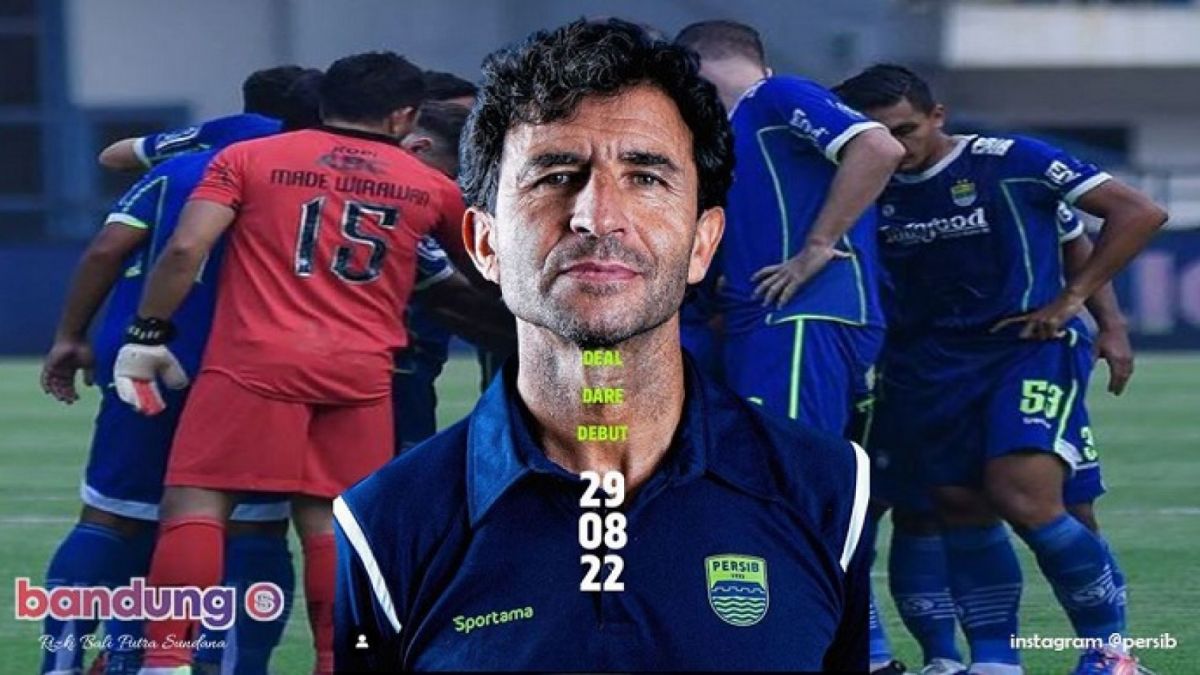 Kolase foto skuad Persib dan pelatih baru Maung Bandung, Luis Milla. [bali putra sundana]