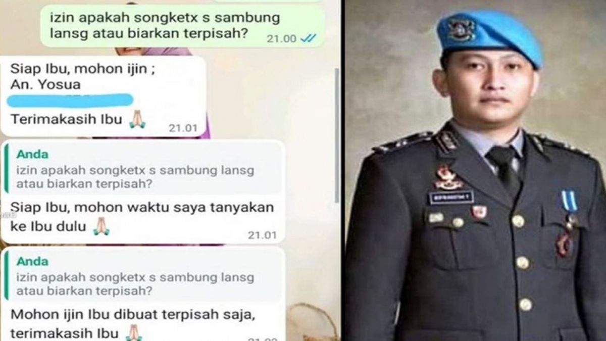 Kolase chat pedagang kain songket dan mendiang Brigadir J. [Tiktok @Indriekaa6]