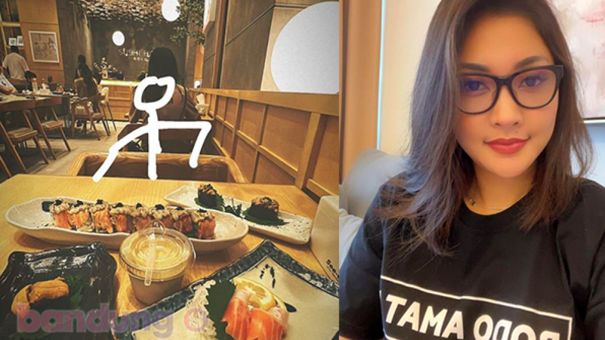 Kolase foto AKP Rita dan suasana di restoran dengan sosok tengkorak girip jelangkung. [@ritasorchayuliana]