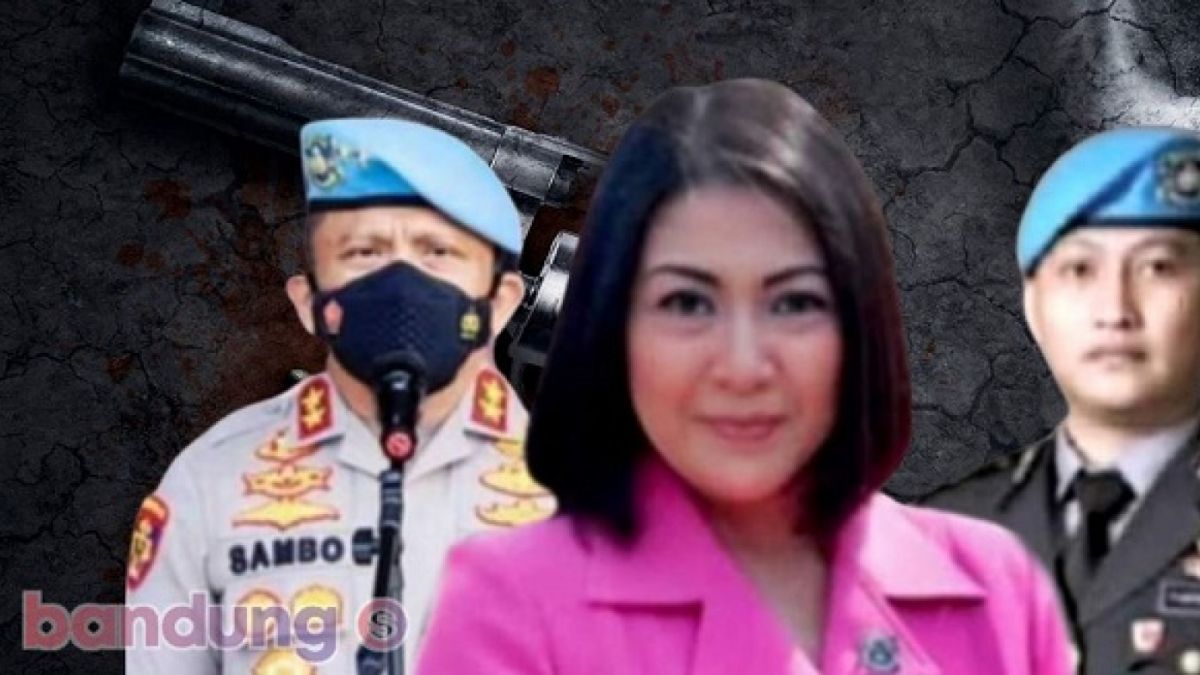 Kolase foto dua tersangka pembunuhan Ferdy Sambo bersama istri, Putri Candrawathi, dan korban Brigadir J. [dok polri/pixbay/0fjd125gk87]