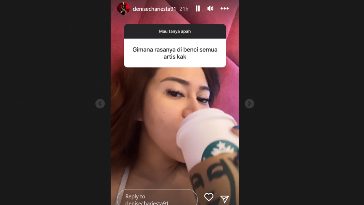 Denise Chariesta saat menjawab beragam pertanyaan dari warganet. [(Tangkapan Layar Instagram/denisechariesta91)]