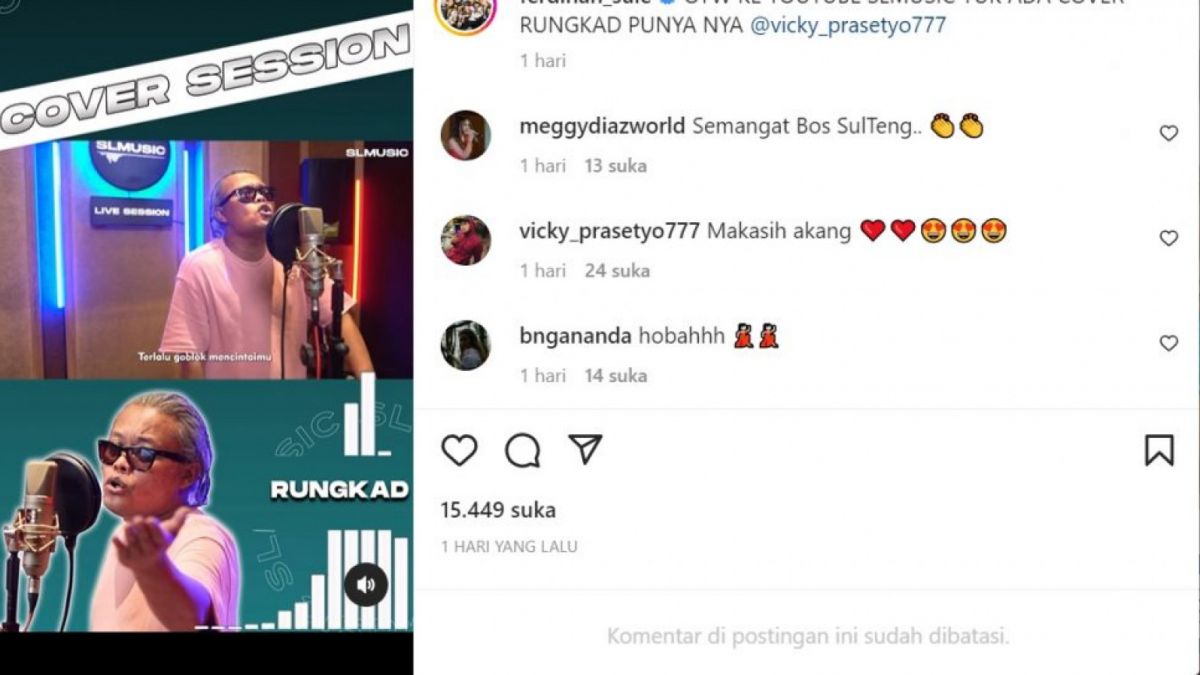 Sule cover lagu. (Instagram/ferdinan_sule)
