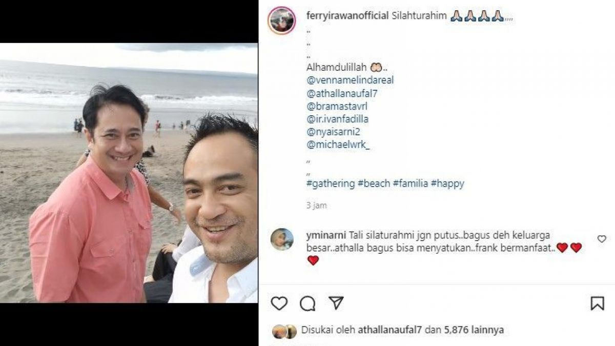Momen pertemuan Ferry Irawan dan Ivan Fadilla di Bali. [Instagram @ferryirawanofficial]