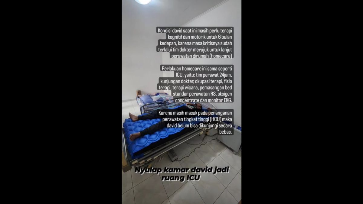 Penampakan kamar David Ozora disulap jadi ICU, demi proses penyembuhannya saat sudah dirawat di rumah. [Twitter @seeksixsuck]