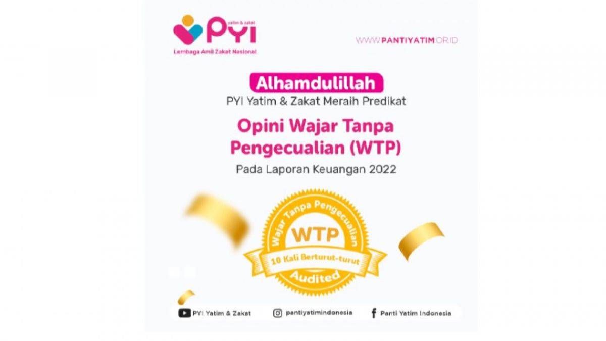 Laznas PYI Yatim dan Dhuafa raih predikat WTP. [Pantiyatim.or.id]