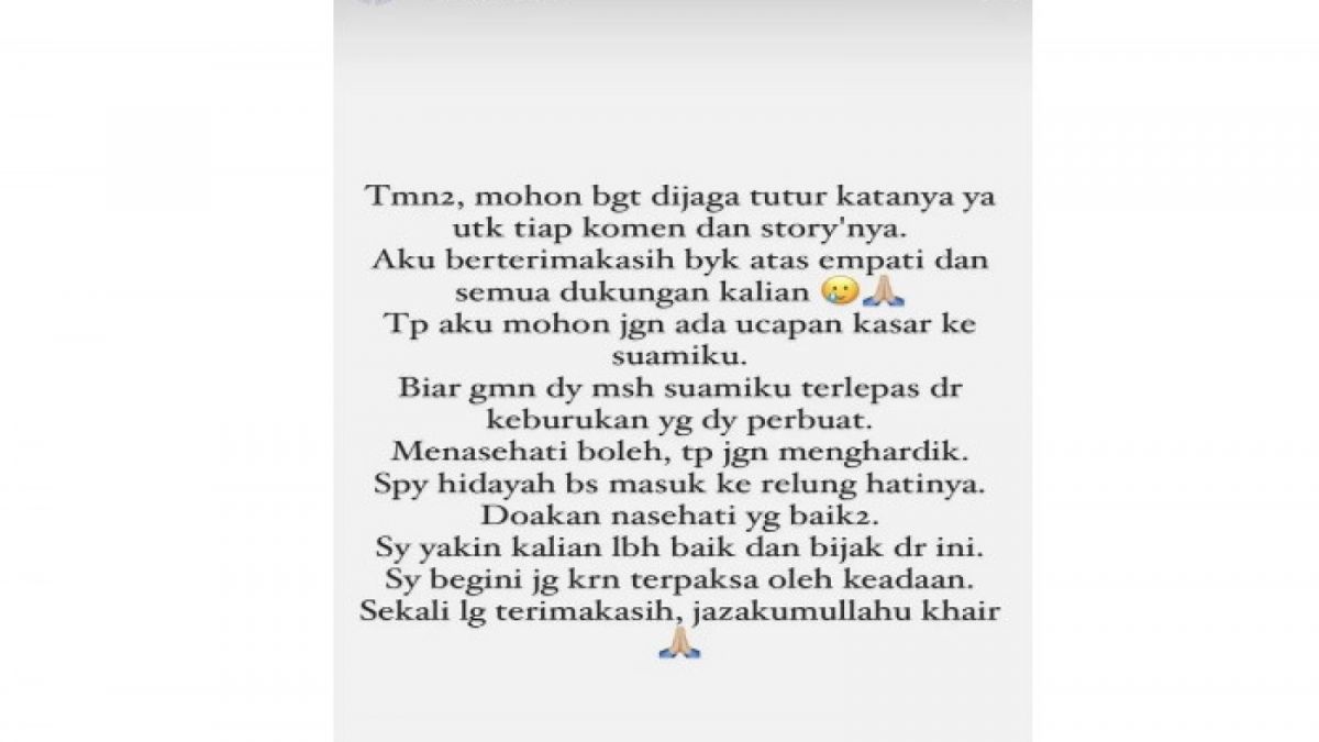 Inara Rusli menghimbau netizen jaga tutur kata dan adab kepada netizen. [Instagram @mommy_starla]